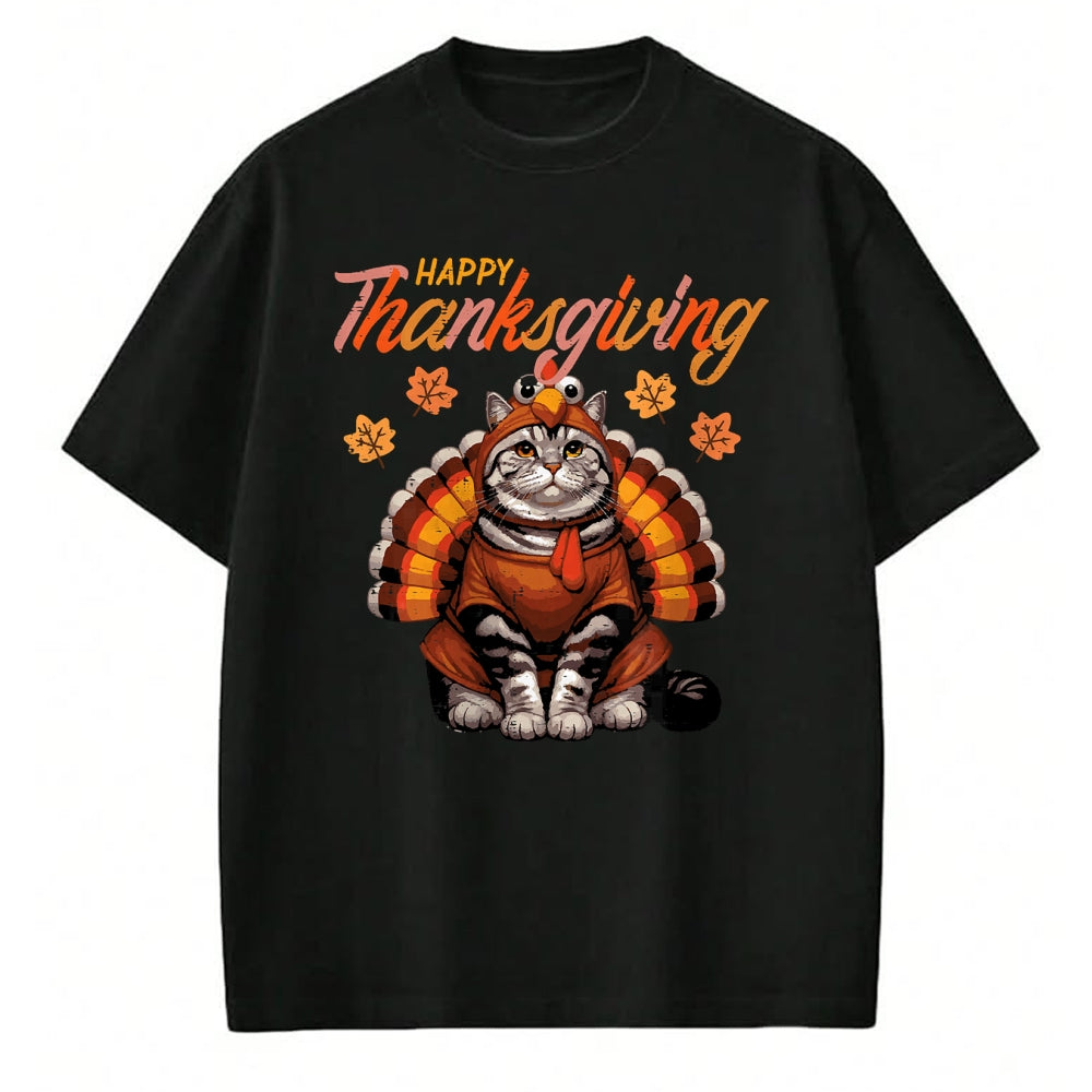 Best Thanksgiving Family Shirt , Funny Thanksgiving UnisexT-Shirt/Hoodie/Sweatshirt HLT00 - Happy Thanksgiving Cat Turkey Day Fall Women Girls Kids Men T-Shirt