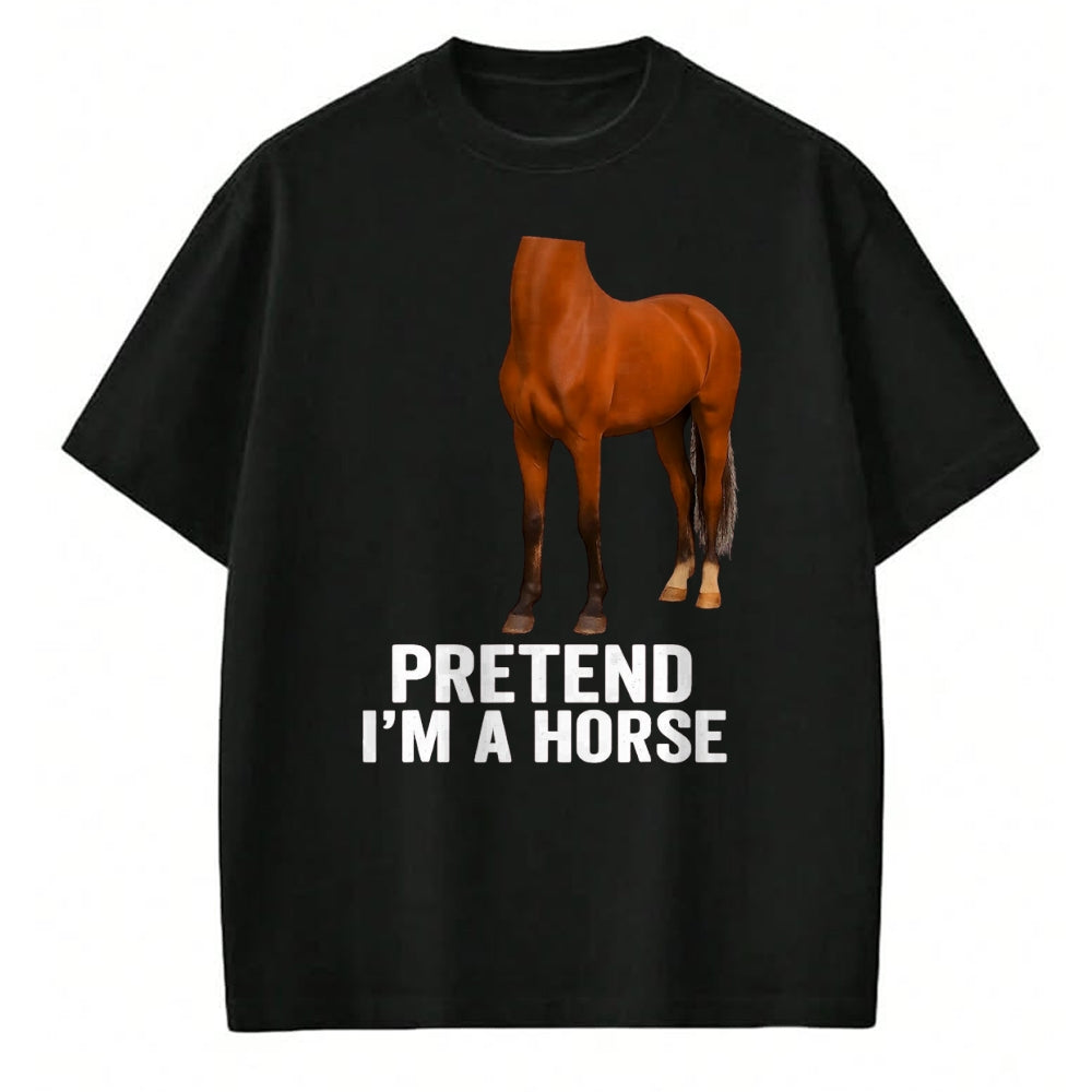 Best Horse Lover Shirt , Funny Horse UnisexT-Shirt/Hoodie/Sweatshirt HLT00 - Pretend I_m A Horse Funny Halloween Body Costume Horse T-Shirt, Men, Black, 3X-Large