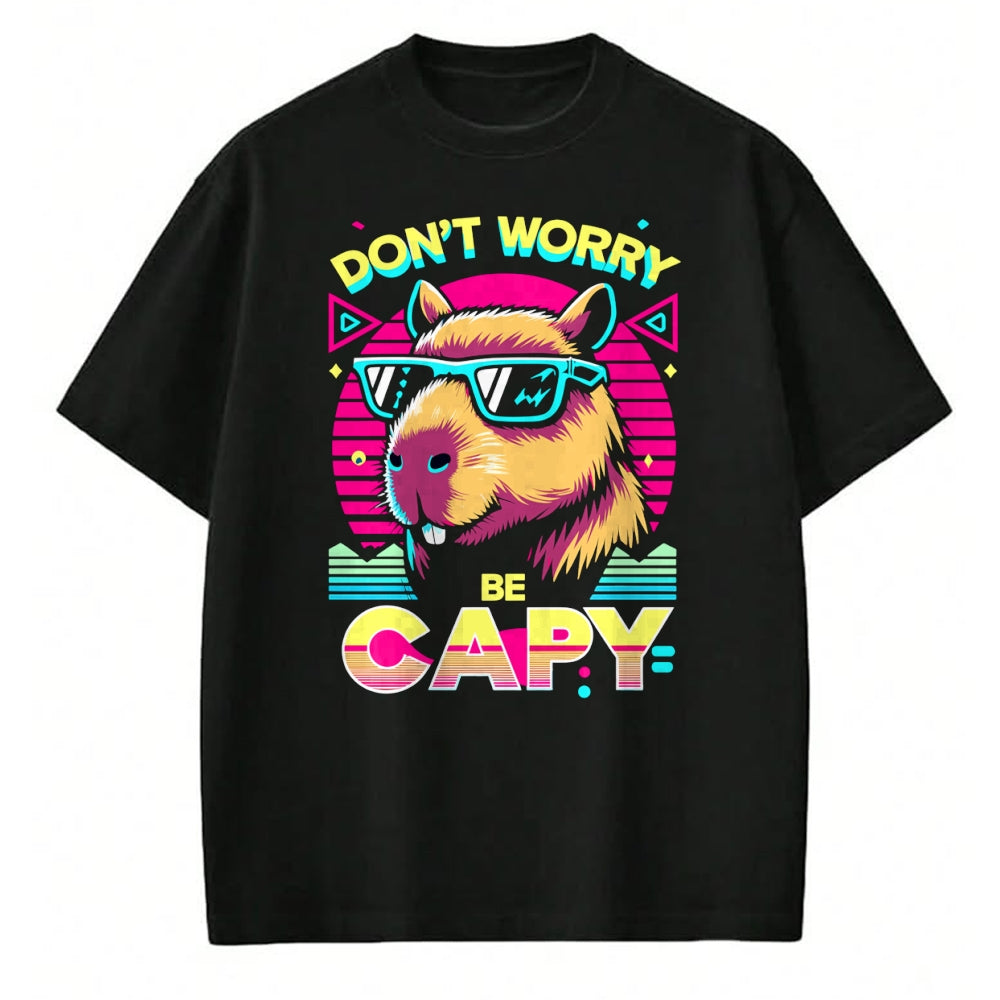 Cute Capybara Shirt, Funny Capybara Unisex T-Shirt/Hoodie/Sweatshirt HLT00 - Cool Capybara Retro Long Sleeve T-Shirt