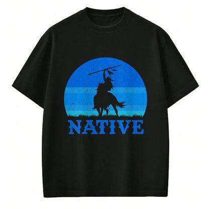 Native American T-Shirts, Vintage Native American Unisex T-Shirt/Hoodie/Sweatshirt HLT00 - Northwest Native American Knight Pride Mountain Warrior (1)