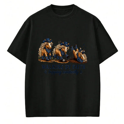Best Horse Lover Shirt , Funny Horse UnisexT-Shirt/Hoodie/Sweatshirt HLT00 - Walking By Faith Tripping Constantly Western Horse Christian T-Shirt