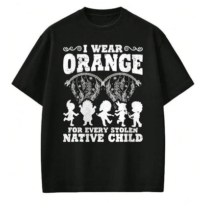 Native American T-Shirts, Vintage Native American Unisex T-Shirt/Hoodie/Sweatshirt HLT00 - Indian Pride Native American Orange For Native Child