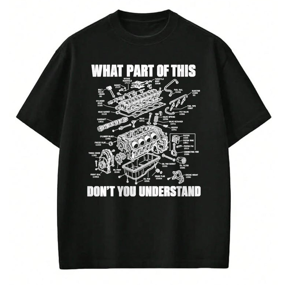 Best Mechanic Life Shirt, Funny Mechanic UnisexT-Shirt/Hoodie/Sweatshirt HLT00 - What Part of This Don’t You Understand Engine Diagram T-Shirt