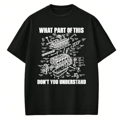 Best Mechanic Life Shirt, Funny Mechanic UnisexT-Shirt/Hoodie/Sweatshirt HLT00 - What Part of This Don’t You Understand Engine Diagram T-Shirt