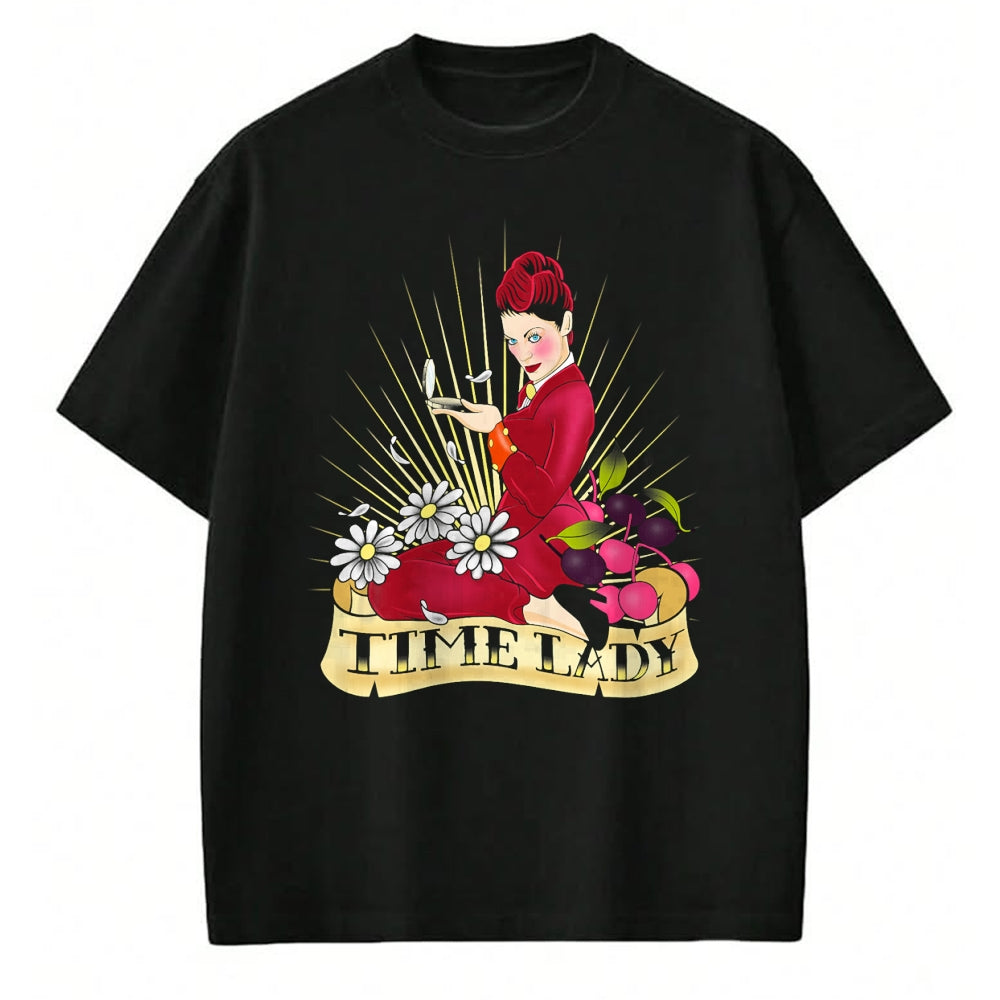 Best Doctor Shirt, Funny Doctor UnisexT-Shirt/Hoodie/Sweatshirt HLT00 - Doctor Who Rockabilly Missy Time Lady Vintage TimeTravel Fan T-Shirt - Women_s Unisex-Adults Black C