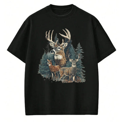 Funny Hunting Shirt, Gift For Hunting Lover Unisex T-Shirt/Hoodie/Sweatshirt HLT00 - Vintage Deer 90s Graphic Style Hunter Deer Faded Nature T-Shirt