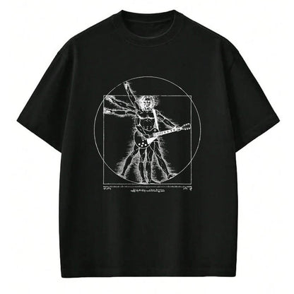 Guitar Lover Shirt, Funny Guitar UnisexT-Shirt/Hoodie/Sweatshirt HLT00 - Funny Guitar Player Da Vinci Vitruvian Man Musicians T-Shirt