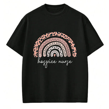 Funny Nurse Shirt, Nurse Unisex T-Shirt/Hoodie/Sweatshirt HLT00 - Hospice Nurse Leopard Rainbow Graduation Medical Nursing RN T-Shirt
