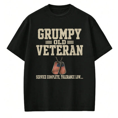 Proud Veteran Shirt, Funny Veteran UnisexT-Shirt/Hoodie/Sweatshirt HLT00 - Funny Grumpy Old Veteran for Military Vets Service Complete T-Shirt