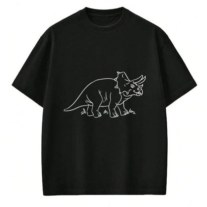 Best Dinosaur Lover Shirt, Funny Dinosaur UnisexT-Shirt/Hoodie/Sweatshirt HLT00 - Line Art Dinosaur Triceratops T-Shirt