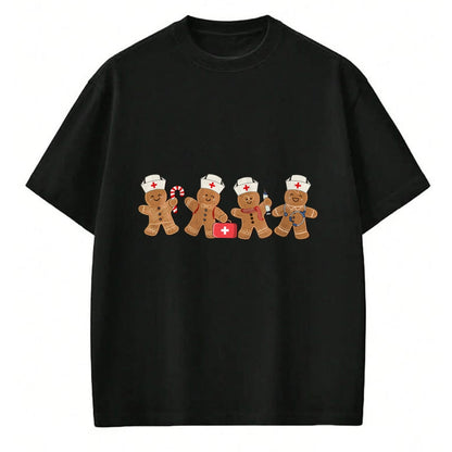 Funny Nurse Shirt, Nurse Unisex T-Shirt/Hoodie/Sweatshirt HLT00 - Nurse Cute Gingerbread Christmas Xmas Holiday Nurses Pajamas T-Shirt