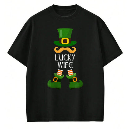 Best Wife Shirt, Wife and Husband Unisex T-Shirt/Hoodie/Sweatshirt HLT00 - Gift for wife T shirt, lucky wife   Lucky Wife Leprechaun Matching Family St Patricks Day T-Shirt