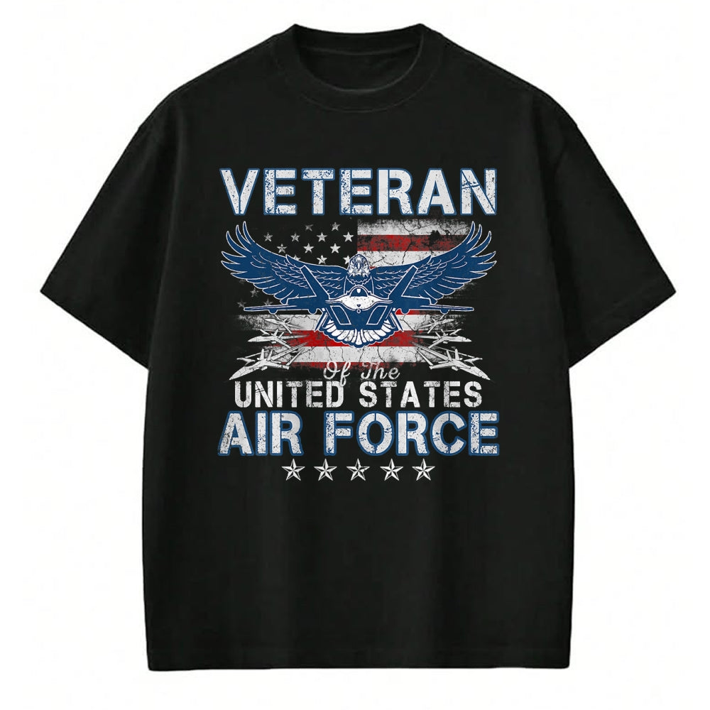 Proud Veteran Shirt, Funny Veteran UnisexT-Shirt/Hoodie/Sweatshirt HLT00 - Proud US Air Force Veteran USA Flag Patriotic Vintage Mens T-Shirt