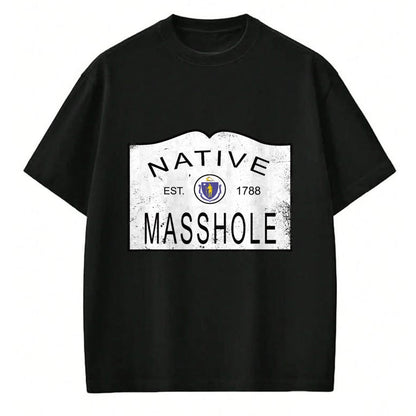 Native American T-Shirts, Vintage Native American Unisex T-Shirt/Hoodie/Sweatshirt HLT00 - Native Masshole Massachusetts MA 1788 Vintage Distressed