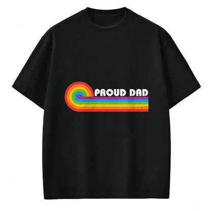 Gift for Dad Shirt, Funny Dad Unisex T-Shirt/Hoodie/Sweatshirt HLT00 – Proud Dad Gay Pride LGBT Flag Vintage Parent Father_s Day T-Shirt