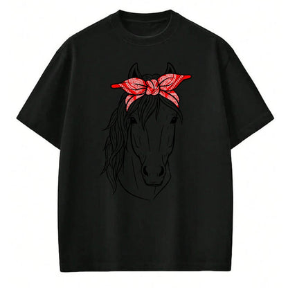 Best Horse Lover Shirt , Funny Horse UnisexT-Shirt/Hoodie/Sweatshirt HLT00 - Funny Horse Lovers Tee  Red Bandana Print for Girls & Women T-Shirt