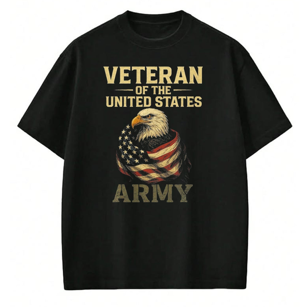 Proud Veteran Shirt, Funny Veteran UnisexT-Shirt/Hoodie/Sweatshirt HLT00 - Veteran of THE United States Army - Patriotic Eagle T-Shirt, Men, Navy Blue, XX-Large