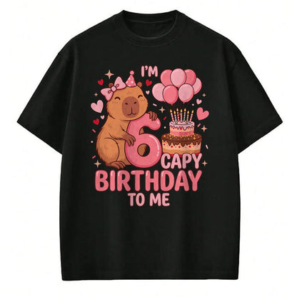 Cute Capybara Shirt, Funny Capybara UnisexT-Shirt/Hoodie/Sweatshirt HLT00 - Capybara 6 Year Birthday Girl Capybara 6th Birthday 2020 T-Shirt