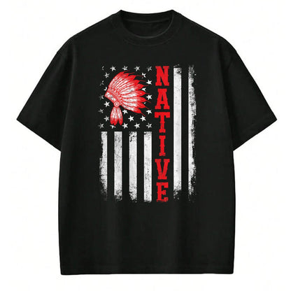 Native American T-Shirts, Vintage Native American Unisex T-Shirt/Hoodie/Sweatshirt HLT00 - Native - American Day USA Flag Cherokee Indigenous People