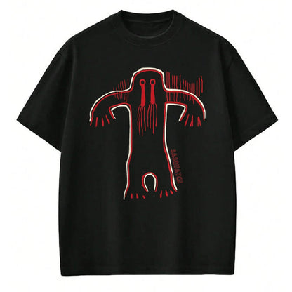Native American T-Shirts, Vintage Native American Unisex T-Shirt/Hoodie/Sweatshirt HLT00 - Native American Bigfoot -Sasquatch Petroglyph Cave Art