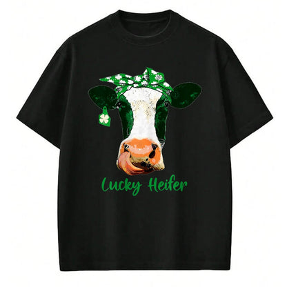 Gift for Mom Shirt, Funny Mom Unisex T-Shirt/Hoodie/Sweatshirt HLT00 - Lucky Heifer Patricks Day Heifer Mom Irish T-Shirt