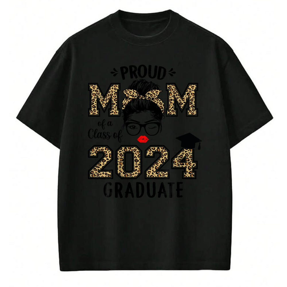 Gift for Mom Shirt, Funny Mom Unisex T-Shirt/Hoodie/Sweatshirt HLT00 - Mom Senior 2024 Proud Mom Of A Class Of 2024 Graduate T-Shirt