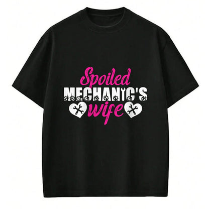 Best Wife Shirt, Wife and Husband Unisex T-Shirt/Hoodie/Sweatshirt HLT00 - Gift for wife T shirt, spoiled wife   Spoiled Mechanic's Wife Of A Mechanic Wife Pullover Hoodie