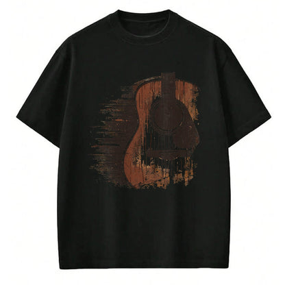 Guitar Lover Shirt, Funny Guitar UnisexT-Shirt/Hoodie/Sweatshirt HLT00 - Musician Guitarist Distressed Acoustic Guitar T-Shirt, Unisex-Adults, Blue, Small, Short Sleeve