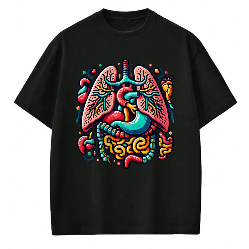 Best Doctor Shirt, Funny Doctor UnisexT-Shirt/Hoodie/Sweatshirt HLT00 - Colorful Human Body Anatomy Illustrated Internal Organs Art T-Shirt