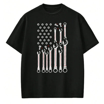 Best Mechanic Life Shirt, Funny Mechanic UnisexT-Shirt/Hoodie/Sweatshirt HLT00 - Mechanic American Flag Repair Car Technician Men Dad T-Shirt