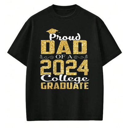 Gift for Dad Shirt, Funny Dad Unisex T-Shirt/Hoodie/Sweatshirt HLT00 – Proud Dad Of 2024 Graduate College Shirt Graduation T-Shirt
