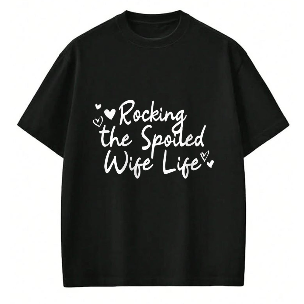 Best Wife Shirt, Wife and Husband Unisex T-Shirt/Hoodie/Sweatshirt HLT00 - Gift for wife T shirt, spoiled wife   Fiancee Rocking The Spoiled Wife Life Spoiled Wife Pullover Ho
