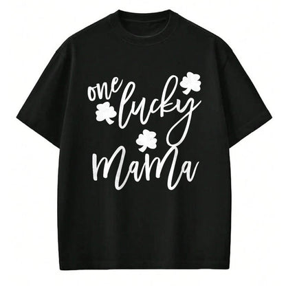 Gift for Mom Shirt, Funny Mom Unisex T-Shirt/Hoodie/Sweatshirt HLT00 - One Lucky Mama Mom St Patricks Day Mommy Momma T-Shirt