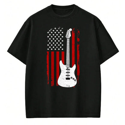 Guitar Lover Shirt, Funny Guitar UnisexT-Shirt/Hoodie/Sweatshirt HLT00 - Guitar American US Flag Music Player Electric Guitarist Gift T-Shirt
