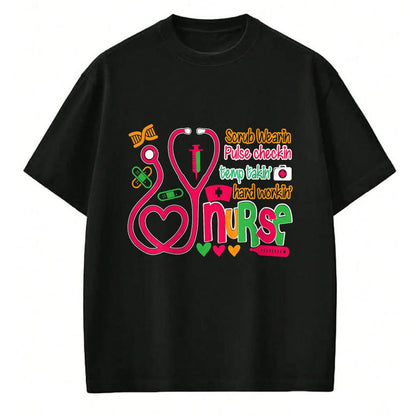 Funny Nurse Shirt, Nurse Unisex T-Shirt/Hoodie/Sweatshirt HLT00 - Nurse 365 Scrubs Wearing Temp Taking Hard Working Nurse T-Shirt