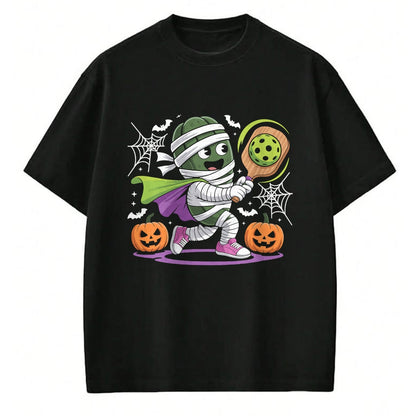 Funny Pickleball Shirt, Pickleball Lover Unisex T-Shirt/Hoodie/Sweatshirt HLT00 - Funny Halloween Pickleball Mummy Costume Design T-Shirt