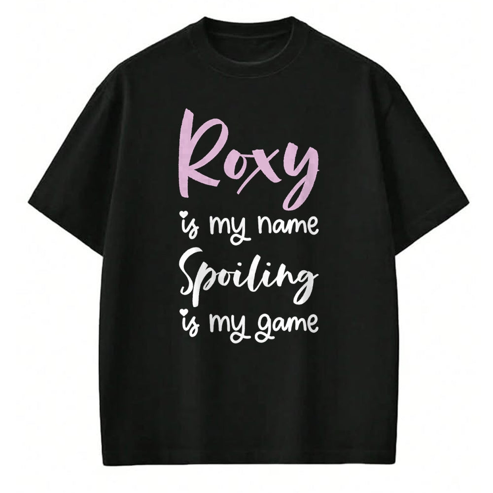 Best Wife Shirt, Wife and Husband Unisex T-Shirt/Hoodie/Sweatshirt HLT00 - Roxy Name Personalized Women Spoiled Girl Cute Pink Black T-Shirt