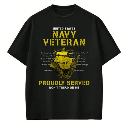 Proud Veteran Shirt, Funny Veteran UnisexT-Shirt/Hoodie/Sweatshirt HLT00 - Womens Navy Veteran Proudly Served V-Neck T-Shirt