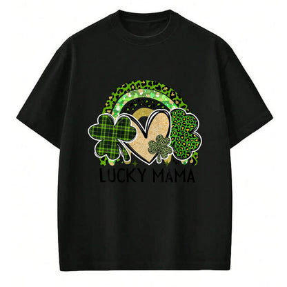 Gift for Mom Shirt, Funny Mom Unisex T-Shirt/Hoodie/Sweatshirt HLT00 - Lucky Mama Family St Patricks Day Mom Mother_s Day Lucky T-Shirt