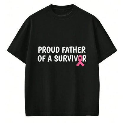 Gift for Dad Shirt, Funny Dad Unisex T-Shirt/Hoodie/Sweatshirt HLT00 – Mens Breast Cancer TShirt Proud Father Survivor Pink Support Tee