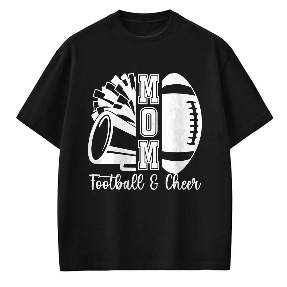 Gift for Mom Shirt, Funny Mom Unisex T-Shirt/Hoodie/Sweatshirt HLT00 - Mom Of Both Proud Football And Cheer Mom T-Shirt