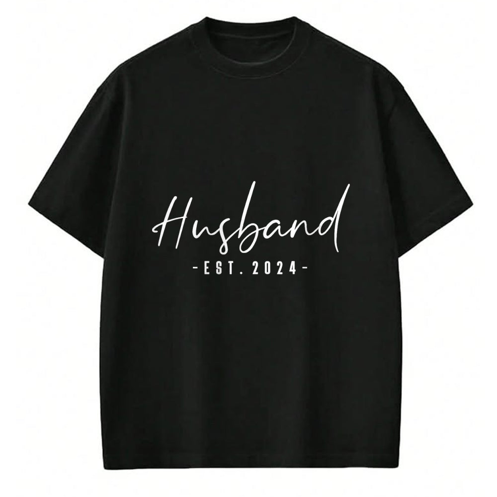 Best Wife Shirt, Wife and Husband Unisex T-Shirt/Hoodie/Sweatshirt HLT00 - Husband Est 2024 Just Married Honeymoon Hubby Wedding Couple T-Shirt