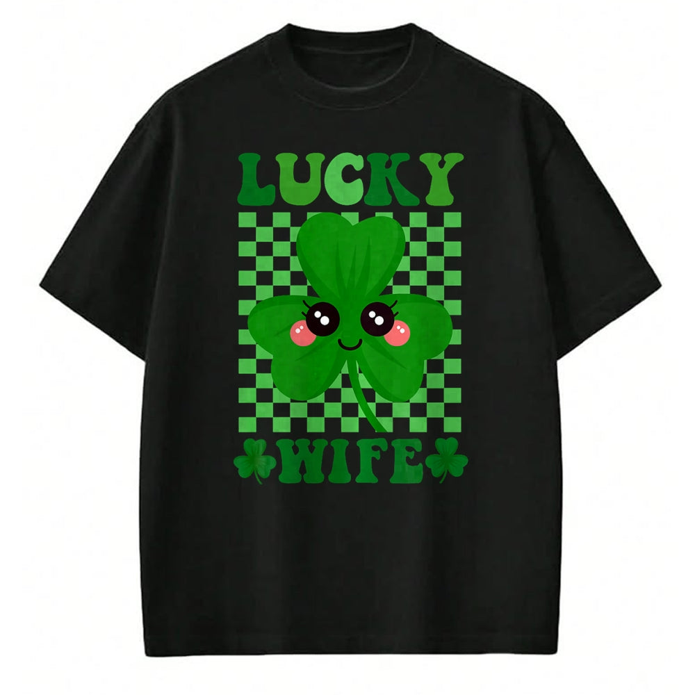 Best Wife Shirt, Wife and Husband Unisex T-Shirt/Hoodie/Sweatshirt HLT00 - Gift for wife T shirt, lucky wife   Womens Lucky Wife Rainbow St Patricks Day Lucky Wife Premium T-S