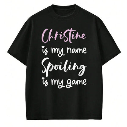 Best Wife Shirt, Wife and Husband Unisex T-Shirt/Hoodie/Sweatshirt HLT00 - Christine Name Personalized Women Spoiled Girl Cute Pink T-Shirt