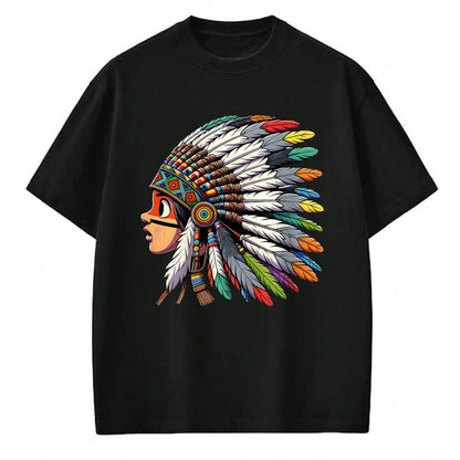 Native American T-Shirts, Vintage Native American Unisex T-Shirt/Hoodie/Sweatshirt HLT00 - Native American Indian Ancestors Headdress Chief kid toddler