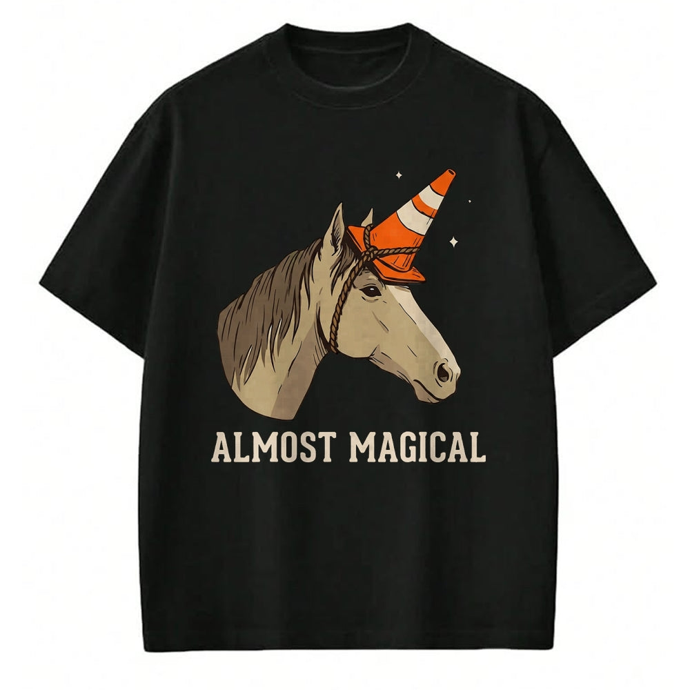 Best Horse Lover Shirt , Funny Horse UnisexT-Shirt/Hoodie/Sweatshirt HLT00 - Almost Magical Funny Horse Traffic Cone Unicorn T-Shirt