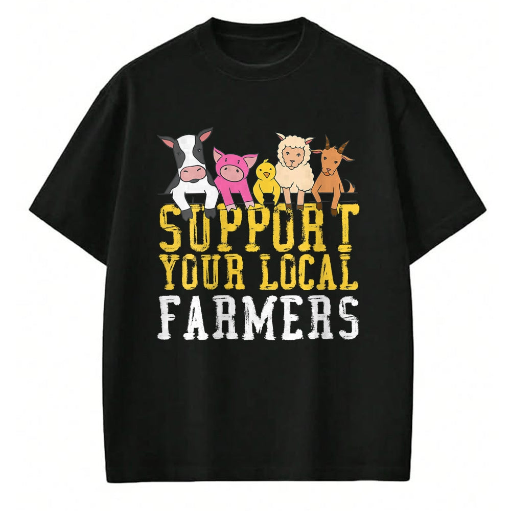 Best Farmer Life Shirt, Funny Farmer UnisexT-Shirt/Hoodie/Sweatshirt HLT00 - Women's Support Your Local Farmers Farm Animals V-Neck T-Shirt