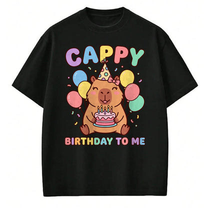 Cute Capybara Shirt, Funny Capybara UnisexT-Shirt/Hoodie/Sweatshirt HLT00 - Cappy Birthday to Me Happy Birthday T-Shirt