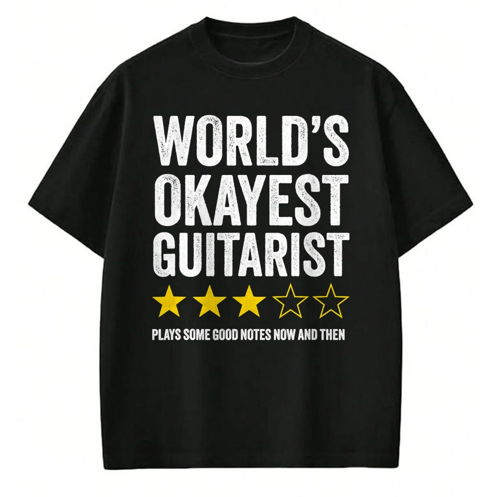 Guitar Lover Shirt, Funny Guitar UnisexT-Shirt/Hoodie/Sweatshirt HLT00 - World_s Okayest Guitar Player Funny Guitarist Musician Tee T-Shirt