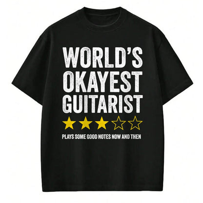Guitar Lover Shirt, Funny Guitar UnisexT-Shirt/Hoodie/Sweatshirt HLT00 - World_s Okayest Guitar Player Funny Guitarist Musician Tee T-Shirt